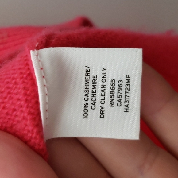 Halogen cashmere longline sweater, fushia/hot pink color, women's size small - Picture 5 of 6